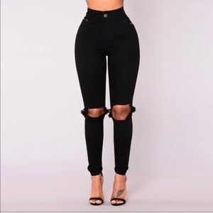 SOLD Fashion Nova Distracted High Rise Jeans